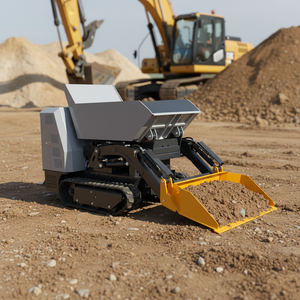 Mini-dumper électrique sur chenilles, capacité de charge 1-10t, chenilles en caoutchouc renforcées, camion basculant pour usage agricole - Product Image 1