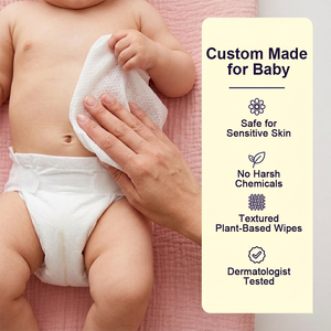 Lingettes humides pour bébé OEM, peau sensible, sans parfum, aloe vera, ultra-douces, épaisses, non tissées, emballage personnalisé en gros, lingettes pour nouveau-nés - Product Image 4