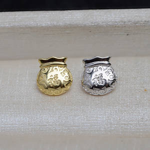 Accessoires pour sac à monnaie polyvalents en argent S925, style baroque, perles DIY, cache-bouton, porte-perles 4112, sac porte-bonheur, composants de bijoux - Product Image 2