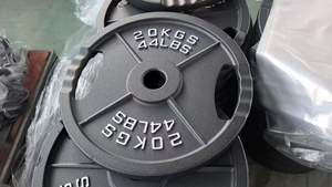 Prix de gros Nouveauté Gris Noir Peint Fonte Haltère Poids Plaque Haltère 2kg à 60kg - Product Image 3