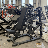 Machine à presser les épaules réglable, à charge libre, pour bras indépendants unilatéraux, avec siège ergonomique et 4 supports de poids, pour entraînement commercial