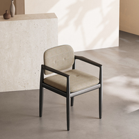 Fauteuil en chêne sur mesure, chaise longue moderne en bois massif, siège de bureau rembourré en tissu, style nordique, pour hôtel écologique