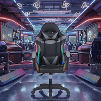 Chaise de jeu LED RGB au design moderne, vente en gros d'usine, avec échantillon gratuit, en cuir PU, inclinable, pour joueurs et usage bureautique