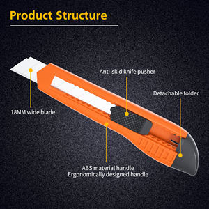 Высококачественные ножи с защелкивающимся лезвием 9 мм 18 мм из АБС-алюминиевого сплава ручной режущий нож Коробка резак универсальный нож - Product Image 2