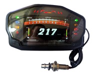 Gongjiu TFT LCD Speedometer Digital dengan 3 Mode Odometer Tachometer Dashboard untuk Sepeda Motor Dual Sport Quadzilla
