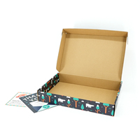 Boîte d'expédition en kraft recyclable au design saisonnier fantaisiste, kit complet d'expédition pour e-commerce