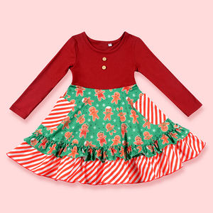 ชุดเดรสค<span class=keywords><strong>ริ</strong></span>สต์มาสแขนยาวสำหรับเด็ก พร้อมส่ง ออกแบบเองได้ สไตล์ยุโรป สเปน เหมาะสำหรับเทศกาลฤดูหนาว - Product Image 1