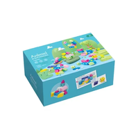 Vente en gros de blocs de construction en EVA 3D personnalisés, puzzle de 50 pièces, animaux créatifs à construire soi-même, ensembles de blocs de construction éducatifs pour enfants