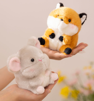 Porte-clés en peluche Anime Kawaii (Cochon, Panda, Hamster, Lapin, Poussin) – Jouets en peluche, animaux en peluche, pendentifs pour sac à dos