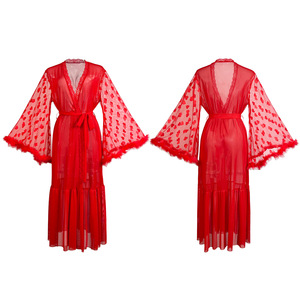 Vestaglia da Notte Sexy Personalizzata in Tessuto Non Tessuto Traspirante ed Ecologico, Cardigan Seducente per <span class=keywords><strong>Donna</strong></span> - Product Image 4