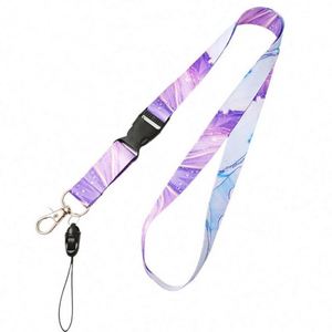 Wholesale Sublimation Starry Sky Design Neck Strap Printed With Logo Satin Custom Ribbon <b>Lanyard</b> - Product Image 2