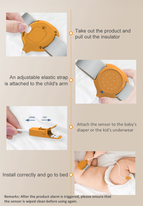 <span class=keywords><strong>Mini</strong></span> alarma para mojar la cama con cable cómodo entrenamiento para niños recordatorio inteligente Monitor para mojar la cama del bebé con Sensor sensible - Product Image 5