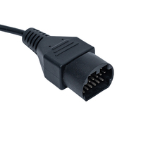 BOYNA Rotes OBD2-Verbindungskabel Kompatibel mit OBD1 17-Pin Stecker auf OBD2 16-Pin Buchse LCD für Mazda-Fahrzeuge 12V 1-2W Hochwertig