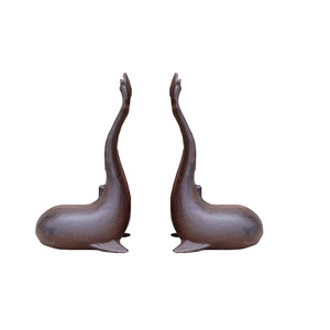 Cast Iron Decorative Whale Door Stoppers <strong>Cute</strong> Beach Nautical Whale <strong>Bookends</strong> for Home Decoration - Product Image 3