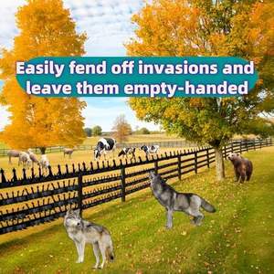 12 Piezas de Alambre de Hierro Galvanizado Negro Grande, Rollo de Alambre de Púas Antiescalada, Púas Antiescalada de 188 Pulgadas de Longitud, Disuasor de Intrusos y Ardillas para Paredes Exteriores - Product Image 4