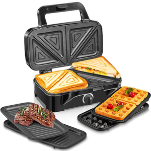 Aifa acier 4 2 tranches antiadhésif profond sandwich grill <span class=keywords><strong>Fer</strong></span> à <span class=keywords><strong>repasser</strong></span> avec chauffage rapide Gaufrier belge Petit <span class=keywords><strong>boulanger</strong></span> antiadhésif électrique - Product Image 3