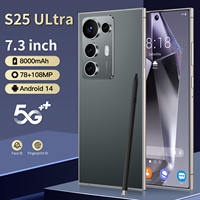 Teléfono Móvil S25 Ultra 5G 2025 con Pantalla HD de 6.9'', 12GB+512GB, S-Pen, Android 15, Idiomas Francés/Español, 4G/5G WiFi