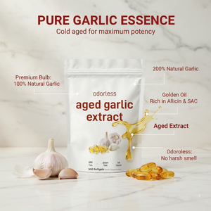 Натуральные мягкие капсулы с экстрактом выдержанного чеснока без запаха, 300 штук, добавка для здоровья сердца, снижает давление и холестерин, укрепляет иммунитет - Product Image 2