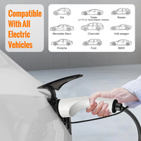 Cargador Portátil Tipo 2 con Enchufe UK de 16A y 220V, con Cabezal de Carga para Uso Doméstico y Cargador de Coche