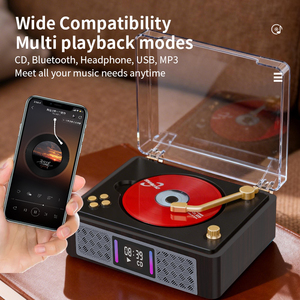Lecteur <span class=keywords><strong>CD</strong></span>/Vinyle de Bureau Personnalisé Multi-Sources, Meilleure Vente, Prise en Charge Musicale, Réception/Transmission BT, Lecture MP3/WMA, Idéal Cadeau - Product Image 5