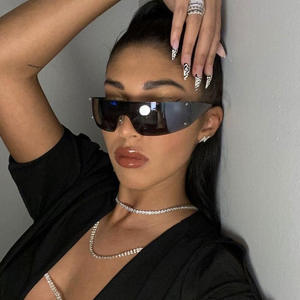 แว่นกันแดดแฟชั่นขายส่งแบบชิ้นเดียวไร้กรอบสำหรับผู้หญิงเล่นกีฬากลางแจ้ง - Product Image 2