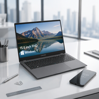 Tragbarer Konnektivitäts-Laptop Notebook PC 15,6 Zoll FHD Windows 11 Intel N5030 mit USB 3.0 Typ C und RJ45 Gemibook Plus
