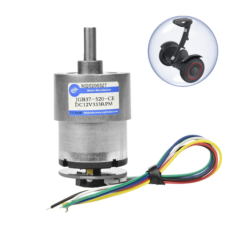 XYT Motor DC pinsel getriebe motor 6V 12V JGB37-520 Kleine Motor encoder mit selbst-balancing Halle encoder mit geschwindigkeit