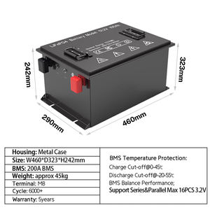 Batería LiFePO4 Personalizada <span class=keywords><strong>de</strong></span> 51.2V 105AH con 6000 Ciclos, Pantalla <span class=keywords><strong>de</strong></span> Energía e Inversor para Campos <span class=keywords><strong>de</strong></span> Golf y Vehículos Eléctricos Pequeños - Product Image 2