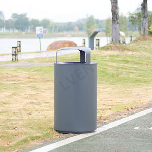 ถังขยะ<span class=keywords><strong>100L</strong></span> กลางแจ้งทำจากเหล็กกัลวาไนซ์สำหรับใช้ในสวนถังขยะสาธารณะเถ้า - Product Image 4
