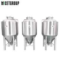 Fermenteur conique en acier inoxydable SUS304 de 400 L avec unité de refroidissement par glycol pour microbrasserie, équipement de brassage de bière artisanale