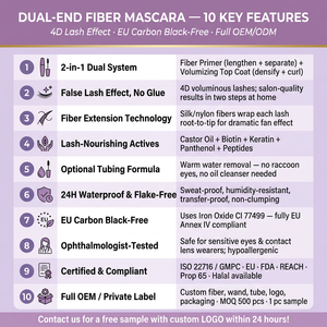 Flacons vides professionnels 2-en-1 véganes, cruelty-free, OEM/ODM, pour sérum à sourcils et <span class=keywords><strong>mascara</strong></span>, prêts pour la <span class=keywords><strong>plage</strong></span> - Product Image 3