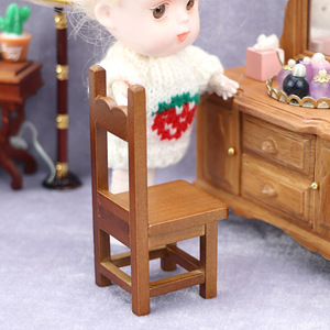 Casa <span class=keywords><strong>de</strong></span> Muñecas a Escala 1:12, Silla Pequeña Moderna y Sencilla <span class=keywords><strong>de</strong></span> Madera Maciza, Modelo F018 - Product Image 2