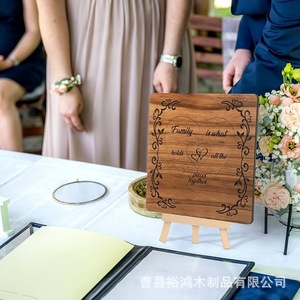 Adornos de madera maciza para bodas, San Valentín, rompecabezas en forma de corazón, decoraciones festivas, artículos de madera para el Día de la Madre - Product Image 2