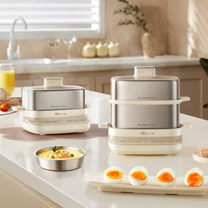 Olla para Huevos Little Bear de Doble Capa de Acero Inoxidable de 700W con Temporizador, Multifuncional para Desayunos - Product Image 1