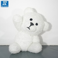 Poupée en peluche gonflable personnalisée ragdoll ours blanc mascotte ours dessin animé publicité gonflables
