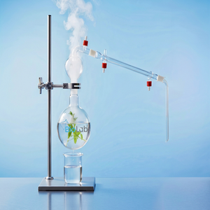 Aparato de Destilación de Laboratorio de Vidrio Borosilicato 3.3, Cabezal de Destilación Fraccionada de 250 ml, Conjunto de Alambique - Product Image 3