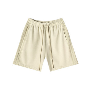 Short d'été pour homme: 350G Coton de qualité supérieure, couleur unie et respirant - Product Image 1