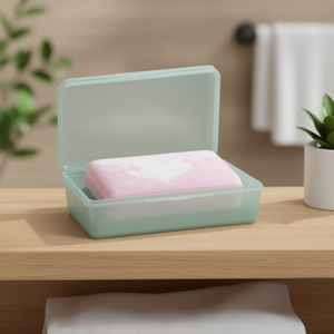 Soap Case With Hinge Translucent PP Plastic Rectangular <b>Bath</b> <b>Storage</b> - Product Image 3