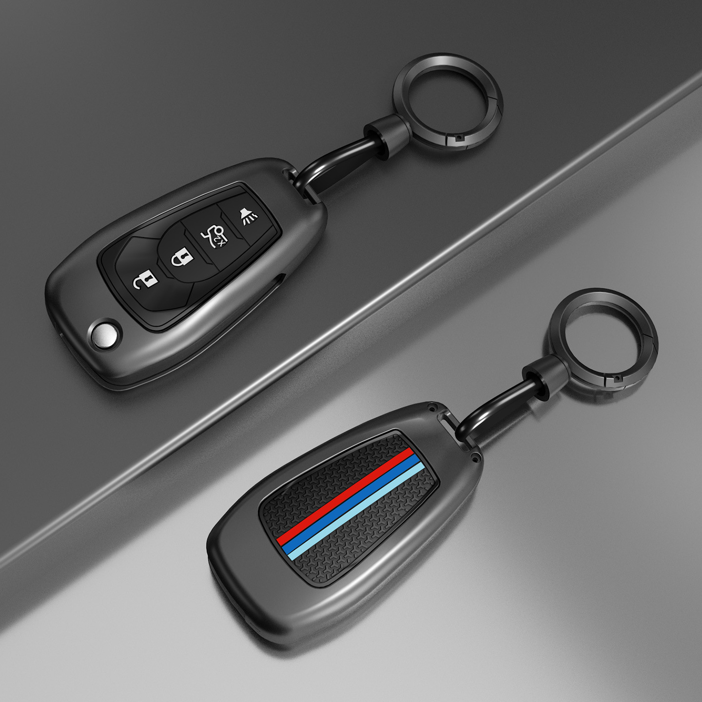 Three-color-ring buckle