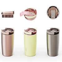 Mug isotherme portable personnalisable ODM 14oz 18oz pour le bureau, en acier inoxydable 304, avec couvercle