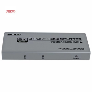 Fjgear ตัวแยกสัญญาณวิดีโอ<span class=keywords><strong>8K</strong></span> 2พอร์ต <span class=keywords><strong>HDMI</strong></span> Ultra HD 7680*4320 @ 60Hz <span class=keywords><strong>8K</strong></span> <span class=keywords><strong>HDMI</strong></span> เอาต์พุต2อินพุต1 <span class=keywords><strong>HDMI</strong></span> ตัวแยกเวอร์ชัน<span class=keywords><strong>2.1</strong></span> - Product Image 4