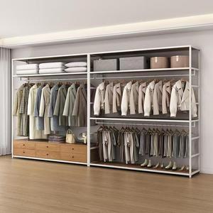 Armario de estanterías abiertas de doble capa con estructura metálica, armario de almacenamiento reforzado para uso doméstico. - Product Image 3