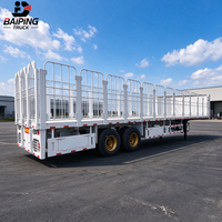 Semi-remorque à 2 essieux pour le transport de bétail, avec clôture à piquets, pour le transport de bovins et de moutons, à vendre