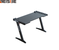 Bureau de jeu en forme de Z BEISIJIE Z-X, table fixe en fibre de carbone avec option RGB et accessoires