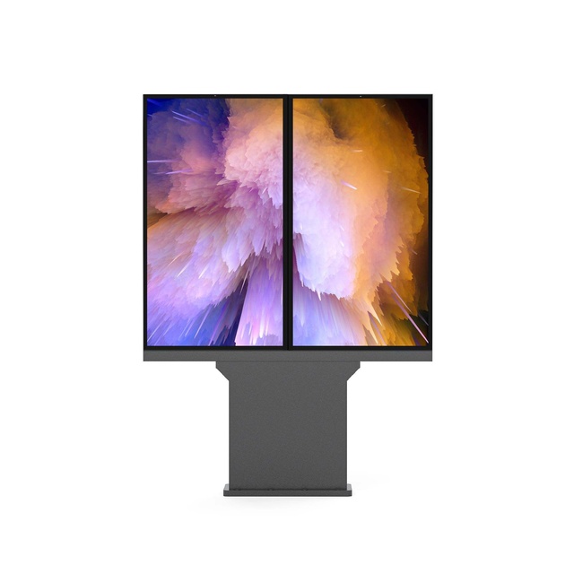 Dual Screen 55 Inch Outdoor Lcd Advertising Digital Drive Thru Menu Boards Lcd Digital Signage Display Kiosk for Restaurants