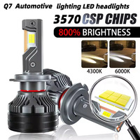DILUSY Phares LED Laser 12V pour Voiture Ampoules H1/H7/H4/9005/9012/H11 180W Ultra-Lumineux 9000LM Feux de Croisement/Route Rétrofit