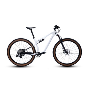 Vélo de montagne 29 pouces pour adulte avec cadre en fibre de carbone à axe traversant, suspension intégrale, 12 vitesses, potence 3D anodisée et polie - Product Image 1