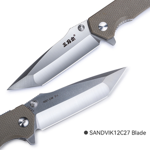 Precio bajo <span class=keywords><strong>Sanrenmu</strong></span> 9001-GW 12C27 Hoja G10 Mango Knorr alfedo Brother Muti propósito Cuchillos de bolsillo plegables - Product Image 4