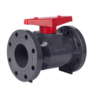 Vanne à boisseau sphérique à bride en PVC Rongsheng 1 pouce DN32 50 65 pour système d'eau, à passage direct - Product Image 1
