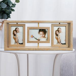 Mengkai Popular Collage Photo <strong>Frame</strong> <strong>3</strong>-4*6 Inch Double-Sided Display Rotatable Wooden Photo <strong>Frame</strong> - Product Image 6